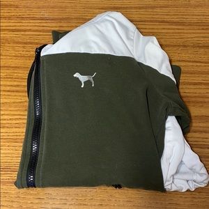 Pink Victoria’s Secret Green Hoodie